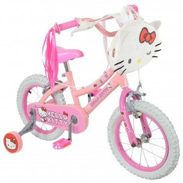 Hello Kitty 14" Bike With Squishle Backpack and Tassels